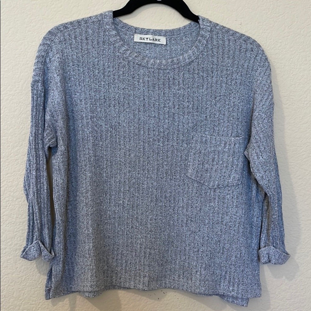 Grey sweater top